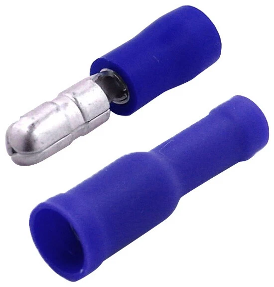 Bullet Connectors Female 16/14 Ga; Xscorpion; Blue; 100 Pcs - Image 1 of 1