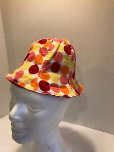 Janie And Jack Baby Infant Girls Sun Bucket Hat Size 0-6 Months Polka Dots