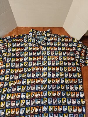 Camisa Big Dogs Abotonada Para Hombres Fearless Big Shot 3X Obra de Arte Impresión Completa Foto 1 de 4