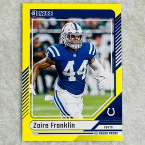 Zaire Franklin Yellow Press Proof 2024 Donruss NFL Colts Football Card #257 - Picture 1 of 2
