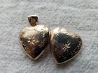 Sterling Silver 925 RSE Locket Stone Heart Shaped Etched