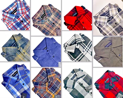 Mens Flannel Long Sleeve Winter Casual Work Lumberjack Check Shirt S–2XL 39-01 - Image 1 of 4