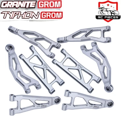 ARRMA GRANITE GROM 1/18 TYPHON 7075 ALLOY SUSPENSION ARM SET ARA330808 ARA330809 - Image 1 of 4