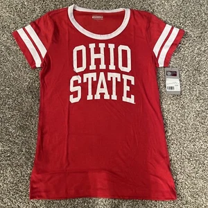NEW Ohio State OSU Buckeyes Womens Short Sleeve T-Shirt Red Womens Large L NWT - Picture 1 of 6