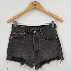 Levi's Premium 501 Cut Off Shorts, Sz 25 (runs small), Button Fly Festival Big E - Picture 1 of 8