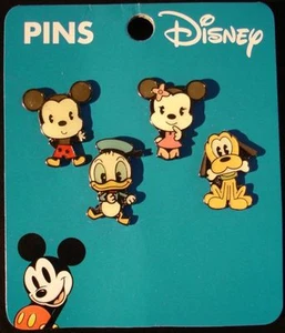 Disney Pin Hong Kong Mini Babies 4 Pin Set Mickey, Minnie, Donald & Pluto Pins - Picture 1 of 2