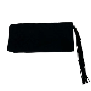 Cartera sin asas Victoria’s Secret para mujer color negro cierre magnético borla de 11” - Imagen 1 de 9