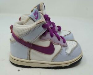 Nike Dunk High Sneakers Purple & White US Youth Child 7C
