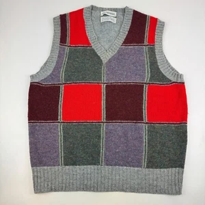 Chaleco vintage Braemar para hombre talla L (moderno M) 100 % lana Shetland - Imagen 1 de 4
