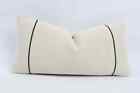 12x24 White Decorative Turkish Kilim Pillow, Home Decoration, Kilim Throw Pillow