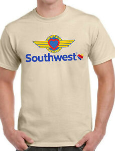 Southwest Airlines #2 T-shirt  Ash, Black, Khaki, White Yellow. Size:Small-XXL.