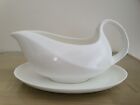Wedgwood Solar White Sauce/Gravy Boat with Saucer