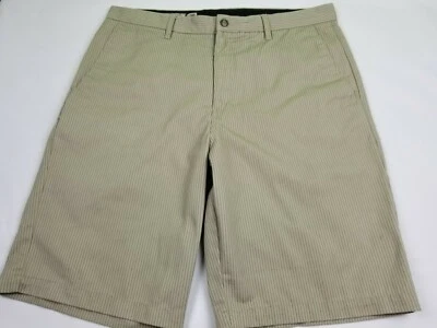 Volcom Men`s  Shorts  Fit Corpo Class  Beige Pinstripe Size  36  #1645 - Image 1 of 4