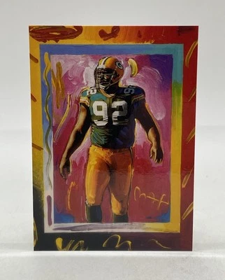 1997 Topps Gallery Peter Max Reggie White #PM6 Green Bay Packers HOF - Image 1 of 4