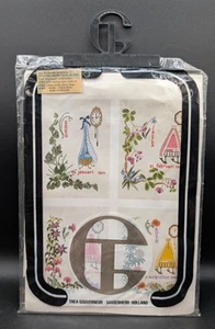 Thea Gouverneur Dutch Counted Cross Stitch Kit, August Baby Floral, Vintage, New - Picture 1 of 7
