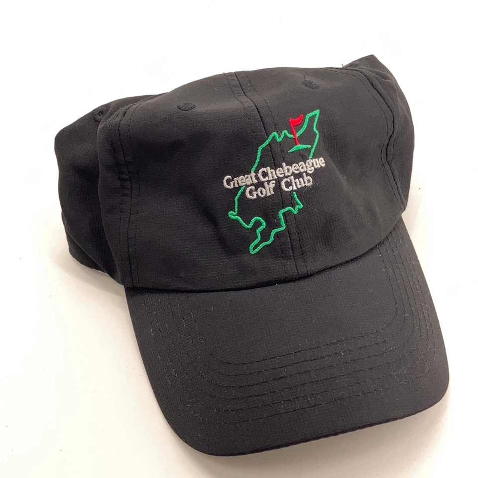 Great Chebeague golf club maine island lightweight black polyester baseball cap - Image 1 of 4