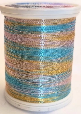 Sulky Vintage Original Metallic Thread Lt. Blue/Gold/Lavender 1,000 yd. Thread - Image 1 of 3