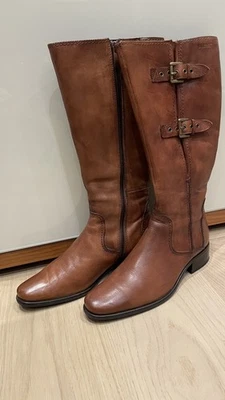 Damenstiefel, Leder, braun, Marke Vabeene - Bild 1 von 4