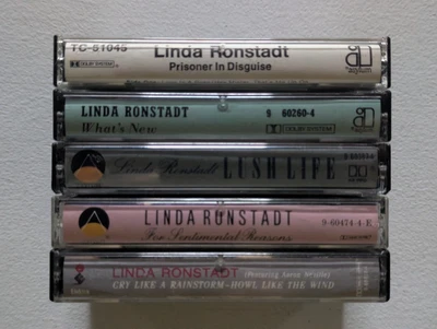 LINDA RONSTADT Cassette Tape Lot/5 Prisoner In Disguise What's New Lush Life + 2 - Image 1 of 4