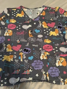 Disney Lady & The Tramp Damen-Peeling-Top mit Druck Größe Small  - Bild 1 von 6