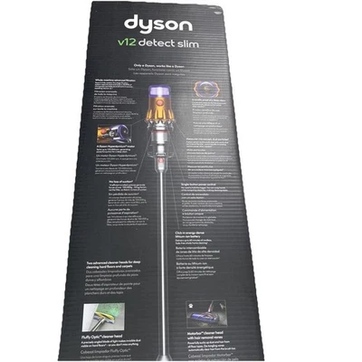 Dyson V12 Detect Slim Stick Cordless Vacuum SV46 Yellow / Iron - Image 1 of 4