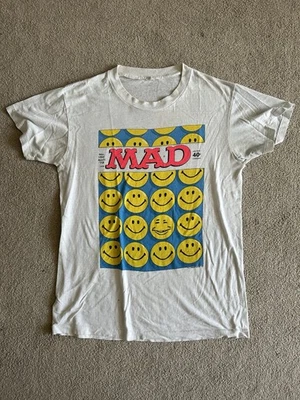 Camiseta blanca vintage de una sola puntada hecha en EE. UU. 1972 MAD MAGAZINE That 70s show Foto 1 de 4