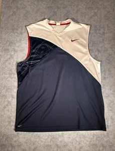 Y2K Nike Shirt Herren XL blau weiß Flight Basketball Trikot Tank Top Dri Fit - Bild 1 von 8
