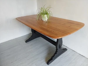 Ercol Elm Dining Table Refectory Mid Century - Picture 1 of 9