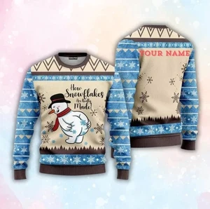 Personalized Ugly Christmas Sweater – Funny Snowman - Picture 1 of 4