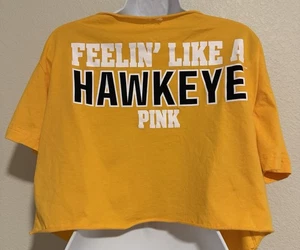 Yellow IOWA Women's Crop Top COLLEGIATE - Picture 1 of 7
