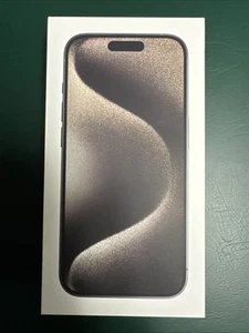 ORIGINAL BOX Apple iPhone 15 PRO Natural Titanium 128GB with Sticker & Manuals - Photo 1 sur 2