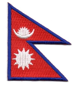 NEPAL FLAGGE PATCH PATCH PATCH BADGE BÜGELBILD NEU BESTICKT - Bild 1 von 1