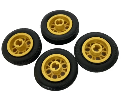 Hess Toy Truck Wheels 1.25" Set Of 4 Rims with Tires - Image 1 of 4