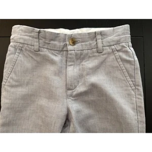 Janie and Jack Boys Linen-Cotton Pant Size 7 Blue Adjustable Waist Church Resort - Picture 1 of 9