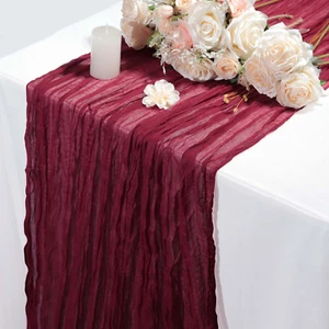 Table Runner Cheesecloth 10 FT Boho Rustic Table Runner Gauze for Wedding Easter - Picture 1 of 12