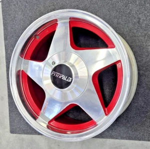Fittipaldi Wheel 15x7 ET26 4x 100 Bolt Pattern Two Center Caps Made by OZ Racing - Picture 1 of 12