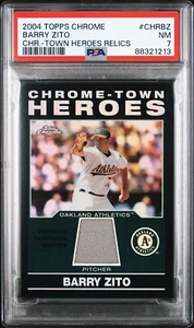 Barry Zito - 2004 Topps Chrome Chrome-Town Heroes Relics PSA 7 - Picture 1 of 2