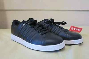 K.SWISS HOMBRE CUERO C+KS LOZAN III NEGRO KAYSWISS ENTRENADOR UK8 US9 EUR42 NUEVO £85 - Imagen 1 de 7