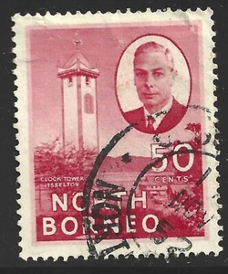 North Borneo, Scott #259, 50c King George VI, Used - Foto 1 di 1