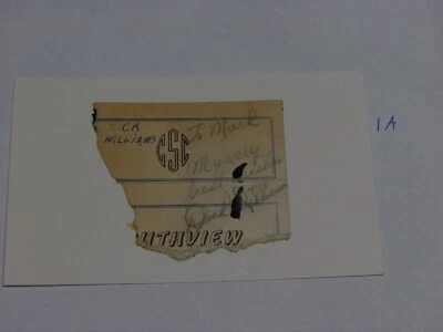 Dick Williams Autographed Cut on Index Card 2 - Image 1 of 3