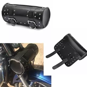 Retro Universal Cuero PU Herramienta de Almacenamiento Bolsa Rollo Barril Bolsa para Harley Scooter - Imagen 1 de 8