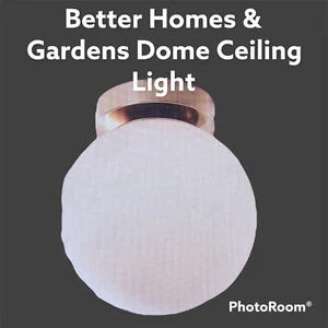 Better Homes & Gardens Frosted Dome Brushed Brass Ceiling Light Fixture NWT - Picture 1 of 5