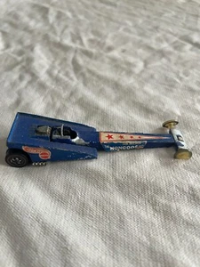 1971 Hot Wheels Redline Mongoose Rear Engine Tom McEwen Dragster Blue Hong Kong - Picture 1 of 7