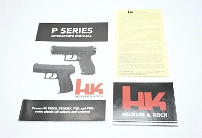 HECKLER & KOCH HK SERIE P MANUAL P30 P30L P30LS P2000 P2000SK CON TARJETA DE GARANTÍA Foto 1 de 4