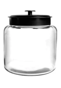 Anchor Hocking 1.5 Gallon Glass Jar with Black Lid Ideal for Food Storage - Picture 1 of 4