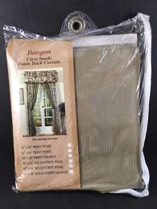 Vintage Out Paket-Stange Tasche Panel 42"x84" Solid/Streifen Schaumstoff Rücken Vorhang "Salbei" - Bild 1 von 11