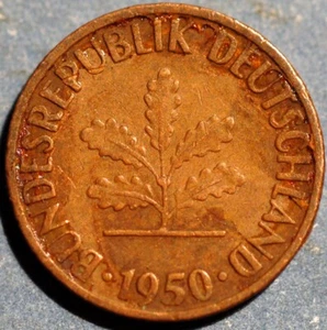 Germany Federal Republic of 1 Pfennig 1950 KM# 105 - Picture 1 of 2