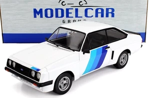MCG 1/18 DIECAST 1977 FORD ESCORT MK2 MKII RS2000 X-PACK WHITE/BLUE MCG18351 - Picture 1 of 6