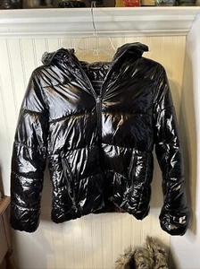 Tommy Hilfiger Down Filled Puffer Jacket Black Size Ladies Small Great Shape! - Picture 1 of 11