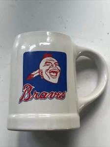 Vintage Atlanta Braves Major League Baseball Mini Mug Shot Indian Mohawk Native - Picture 1 of 6